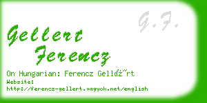 gellert ferencz business card